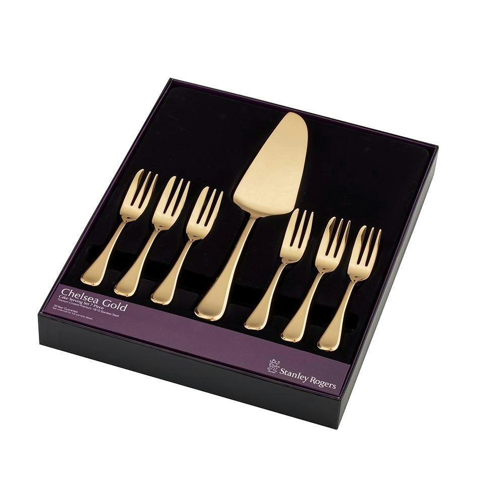 Stanley Rogers Chelsea Gold 7 Piece Cake Serving Set