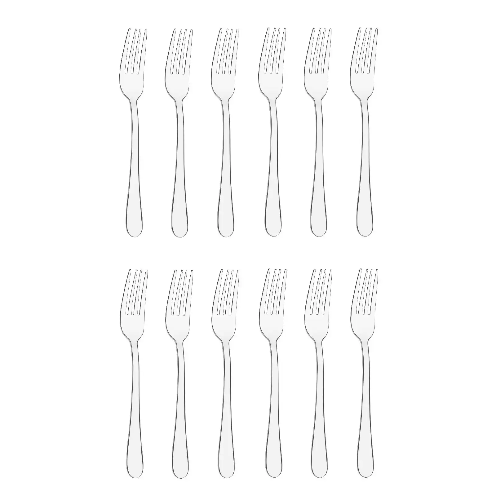 Tablekraft Luxor Stainless Steel Desssert Fork Set 12