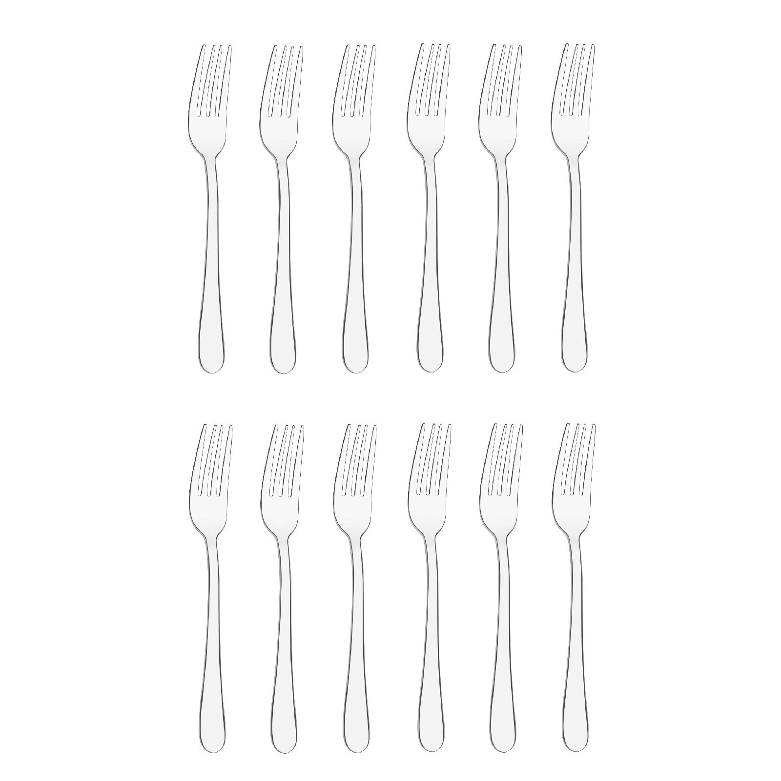 Tablekraft Luxor Stainless Steel Desssert Fork Set 12