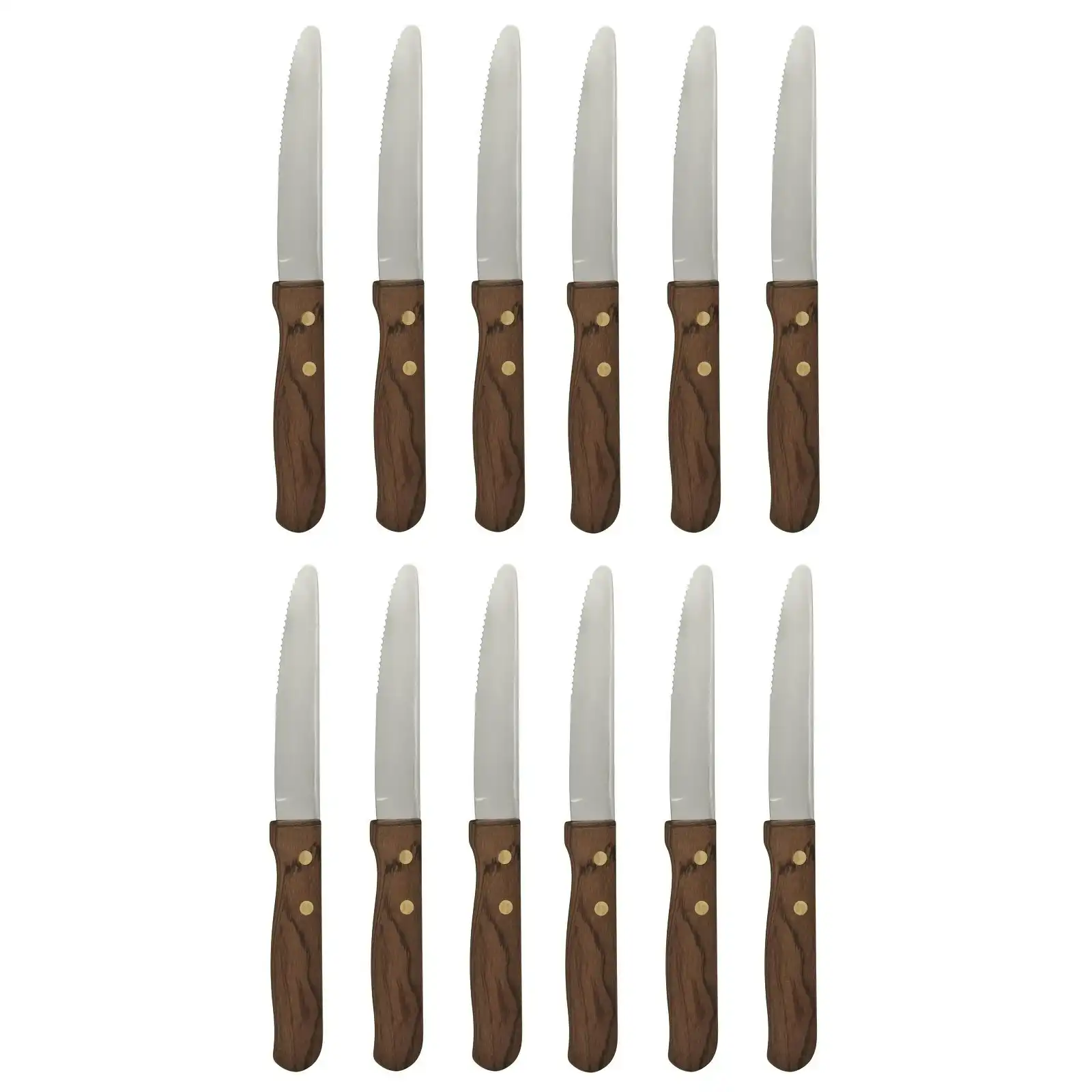 Athena Jumbo Steak Knife With Riveted Handle Set 12