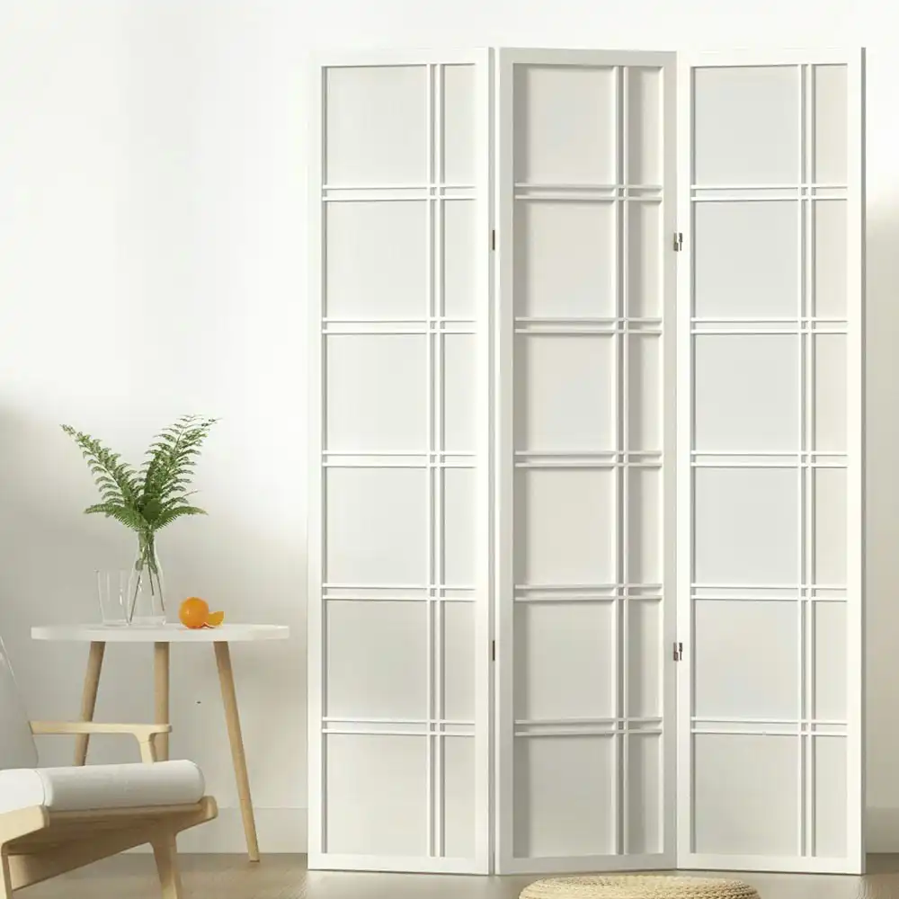 Artiss 3 Panel Room Divider Screen 132x179cm Nova White