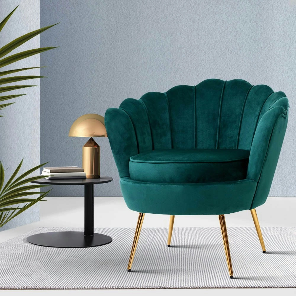 Artiss Armchair Velvet  Green Callista