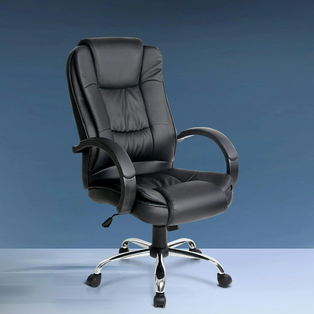 Artiss Executive Office Chair Leather Tilt Black