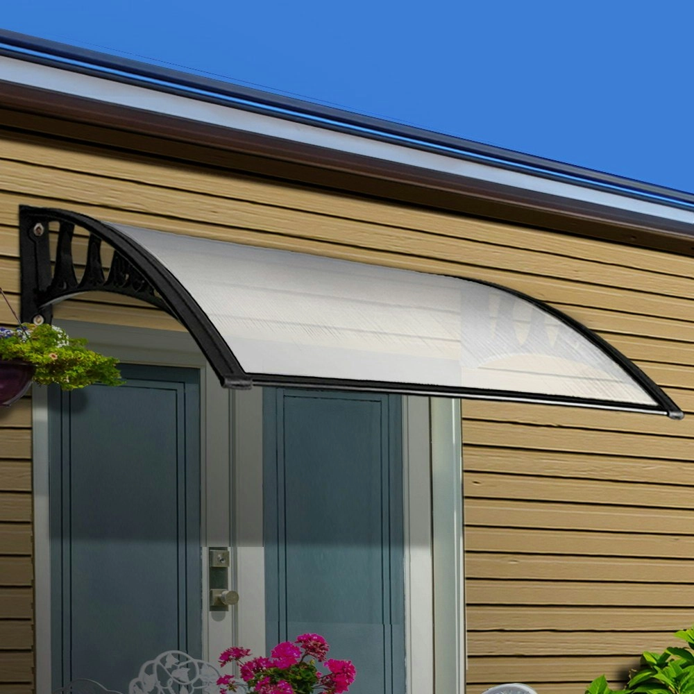 Instahut Window Door Awning? 1mx1.5m Transparent Hollow Sheet Plastic Frame