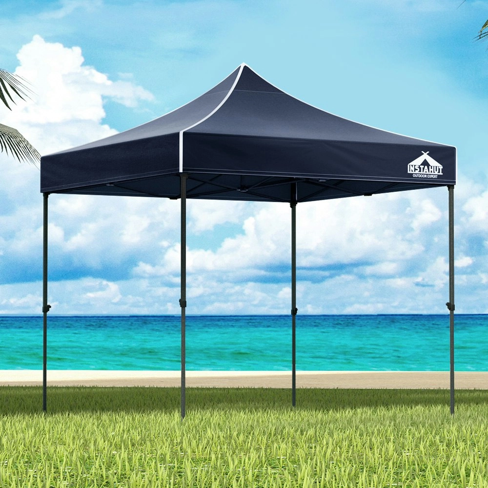 Instahut Gazebo Pop Up Marquee 3x3m Folding Tent Wedding Outdoor Camping Canopy Gazebos Shade Navy