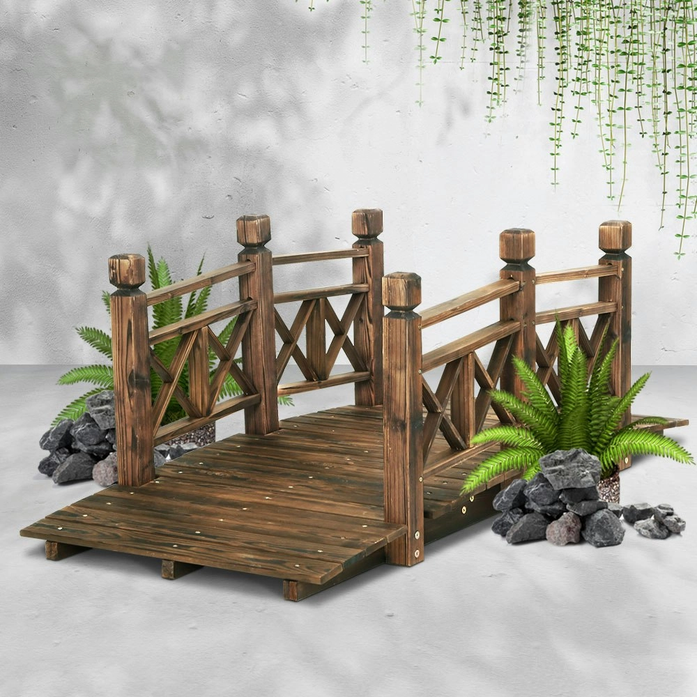 Gardeon Garden Decor Outdoor Ornament Wooden Bridge 150cm