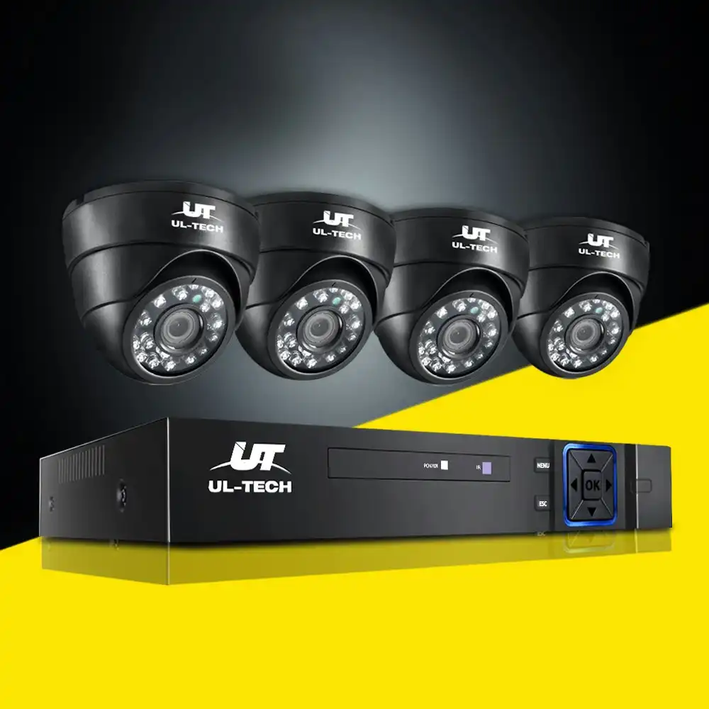 UL-tech CCTV Security System 4CH DVR 4 Outdoor Cameras 1080p