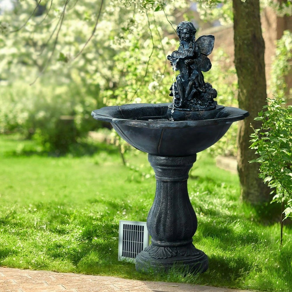 Gardeon Solar Water Feature with LED Lights Angel 94cm