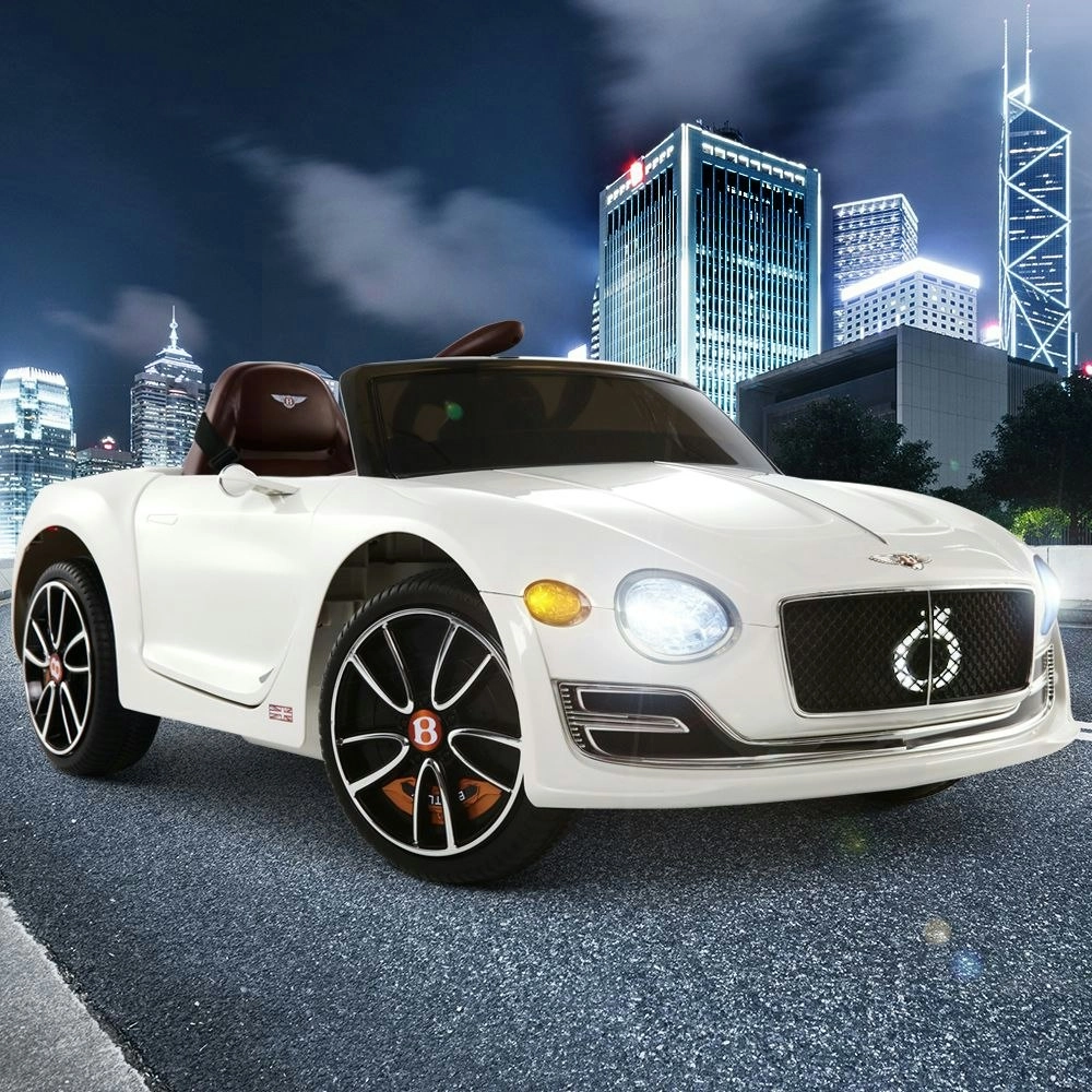 Kids Electric Ride On Car Bentley Licensed EXP12 Toy Cars Remote 12V White