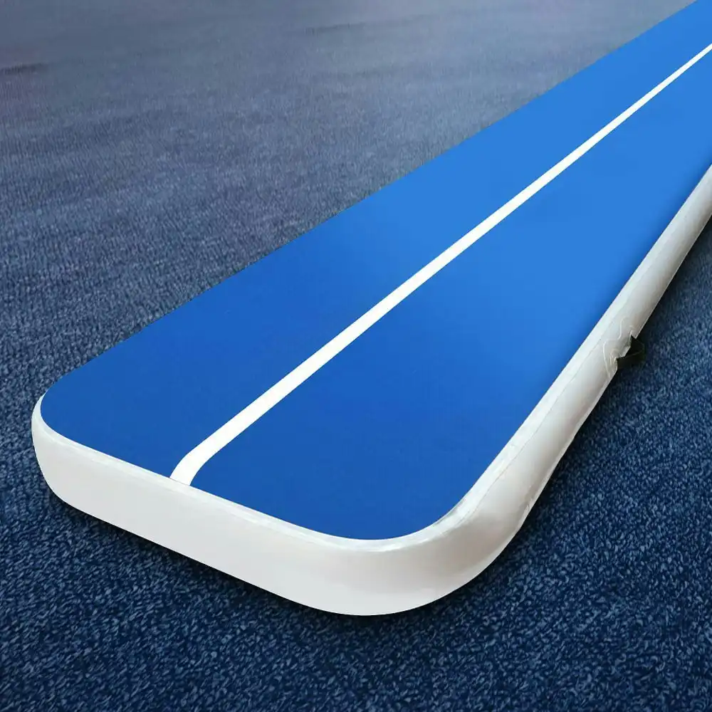 Everfit 5M Air Track Gymnastics Tumbling Exercise Cheerleading Mat Inflatable Blue