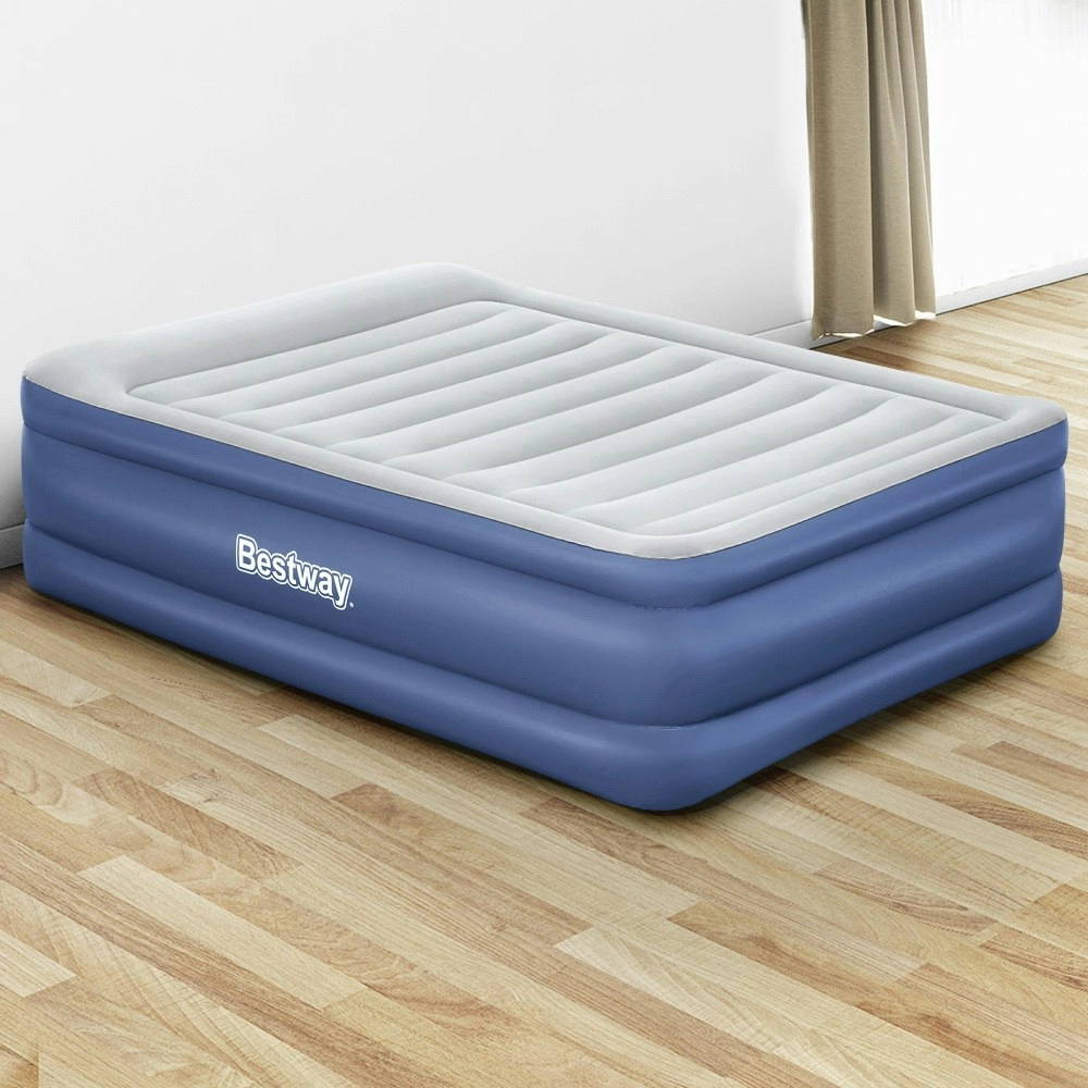 Bestway Air Mattress Queen Inflatable Bed 61cm Airbed Blue