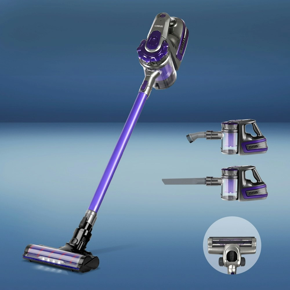 Devanti Stick Vacuum Cleaner Cordless Roller Brush 150W Purple