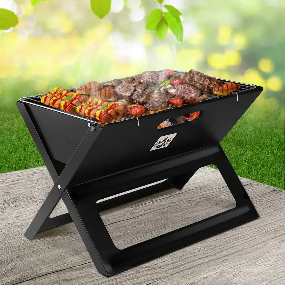 Grillz BBQ Grill Charcoal Smoker Foldable Portable