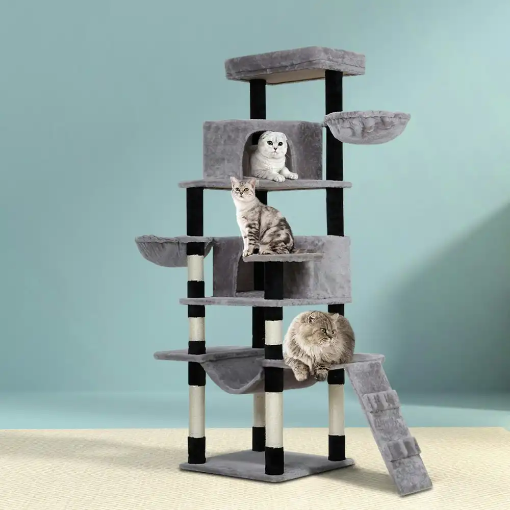 i.Pet Cat Tree 161cm Tower Scratching Post Scratcher Wood Condo House Play Bed