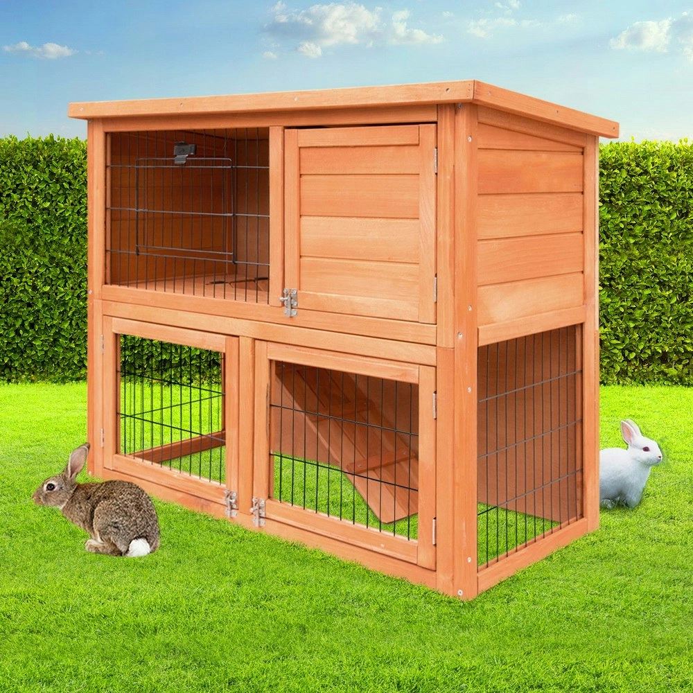 i.Pet Chicken Coop 88cm x 40cm x 76cm Rabbit Hutch Large House Run Wooden Cage Outdoor