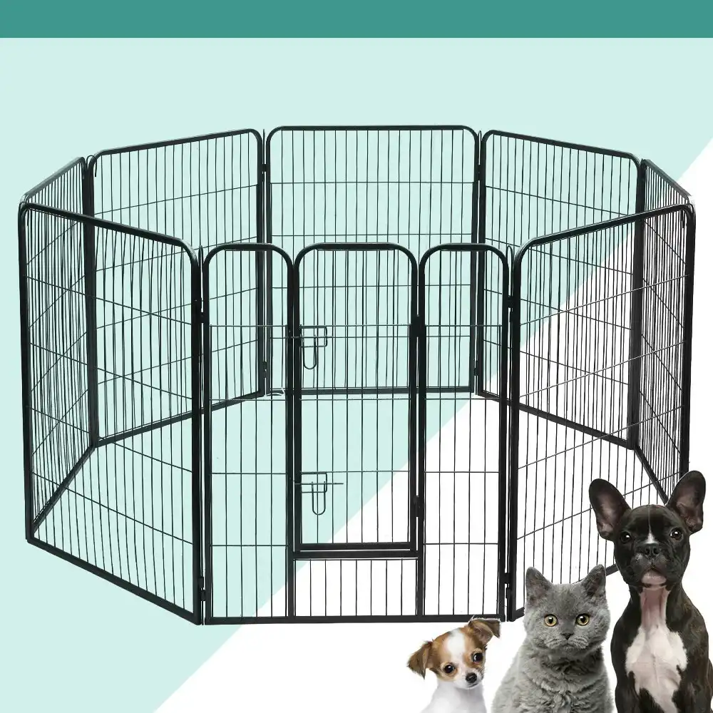 i.Pet 40" 8 Panel Dog Playpen Pet Exercise Cage Enclosure Fence Play Pen