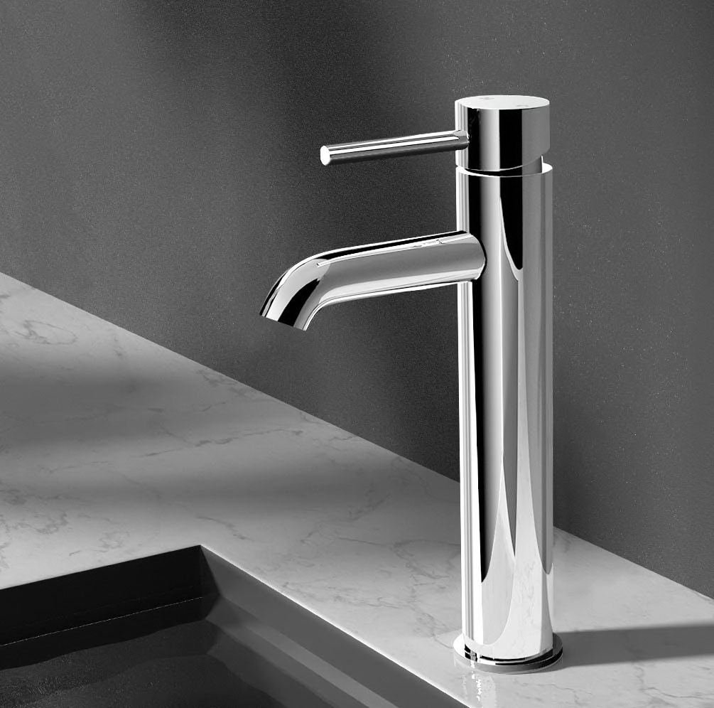 Cefito Bathroom Basin Mixer Tap Round Tall Faucet Vanity Laundry Chrome