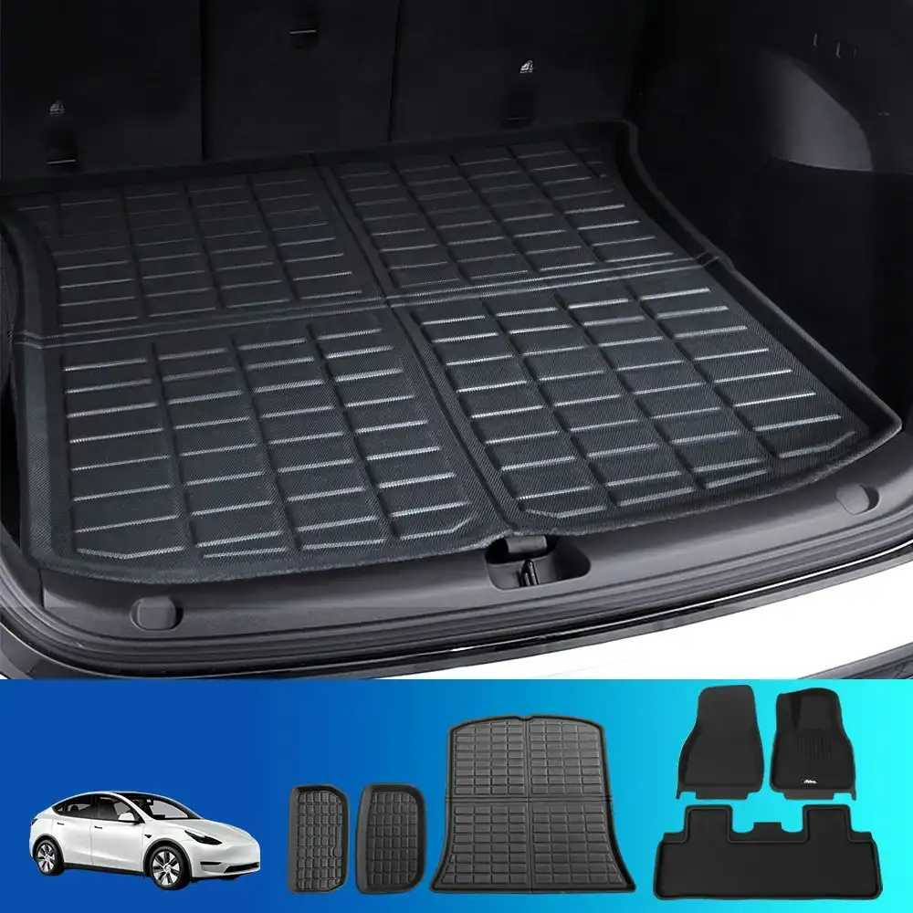 Weisshorn Car Rubber Floor Mats Compatible for Tesla Model Y Trunk Toolbox Cargo