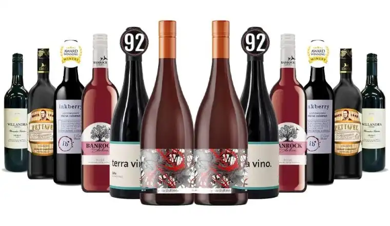 Autumn Clearance Red Wine Mixed - 12 Bottles including wine from Award Winning Winery with 92 Points Wine