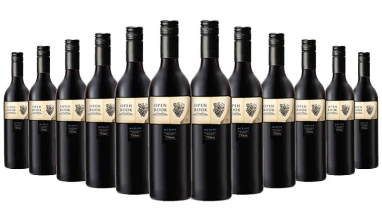 Open Book Merlot 2022 Red Wine - 12 Bottles