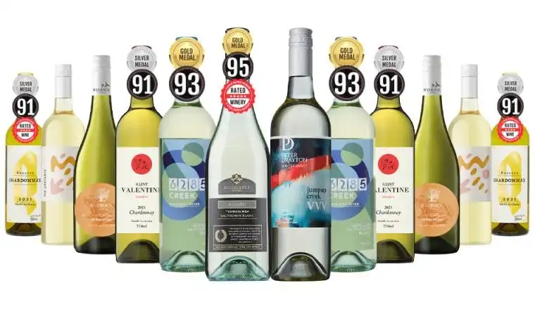 Autumn Clearance White Wine Mixed - 12 Bottles including wine from 5 Star Rated Winery with Gold & Silver Medal Wines
