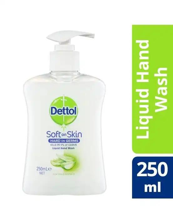Dettol Antibacterial Liquid Hand Wash Pump Aloe Vera & Vitamin E 250mL