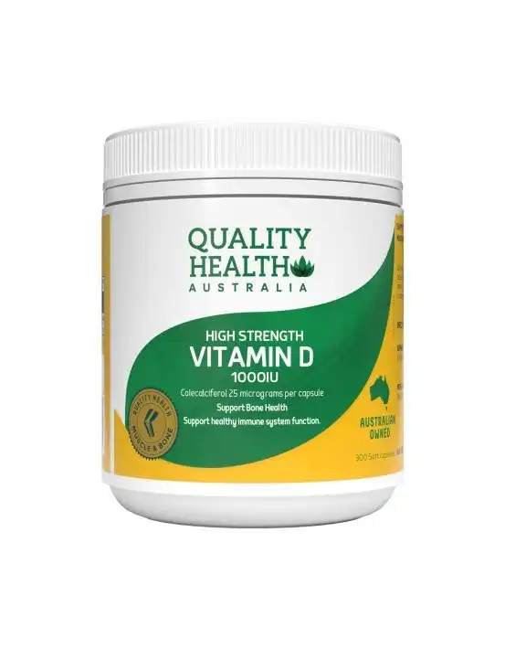 Quality Health Vitamin D 1000IU 300 Capsules