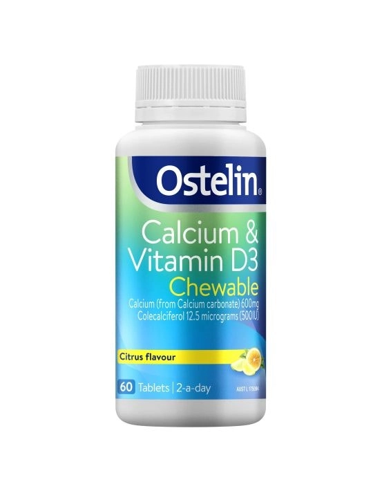 Ostelin Calcium & Vitamin D3 Chewable 60 Tablets