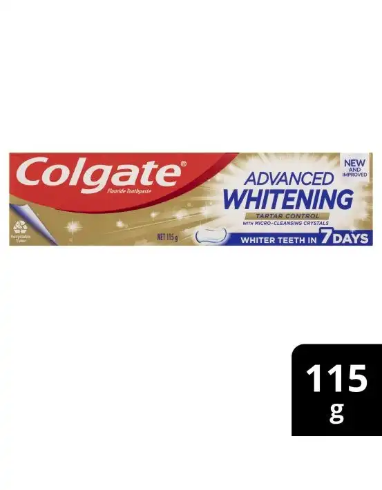 Colgate Toothpaste Advanced Whitening Tartar Control 115g