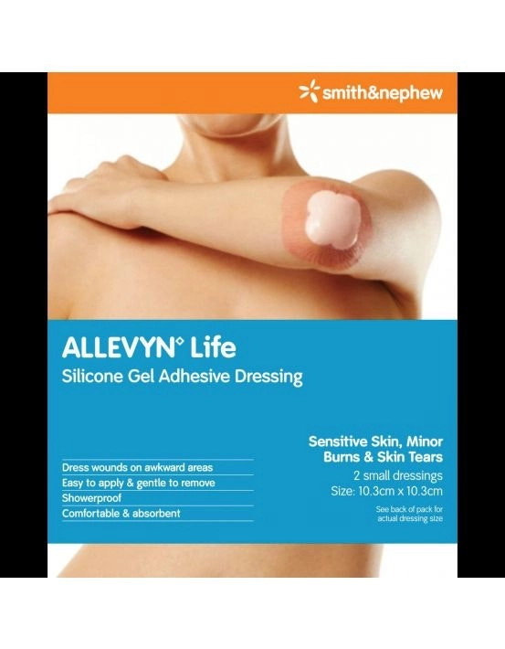 Allevyn Life Silicone Gel Adhesive Dressing 10.3x10.3cm 2 Pack