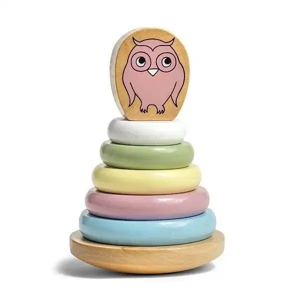 Micki Stacking Owl - Pastel