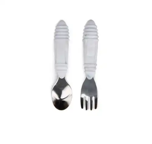 Bumkins Spoon and Fork - Marble