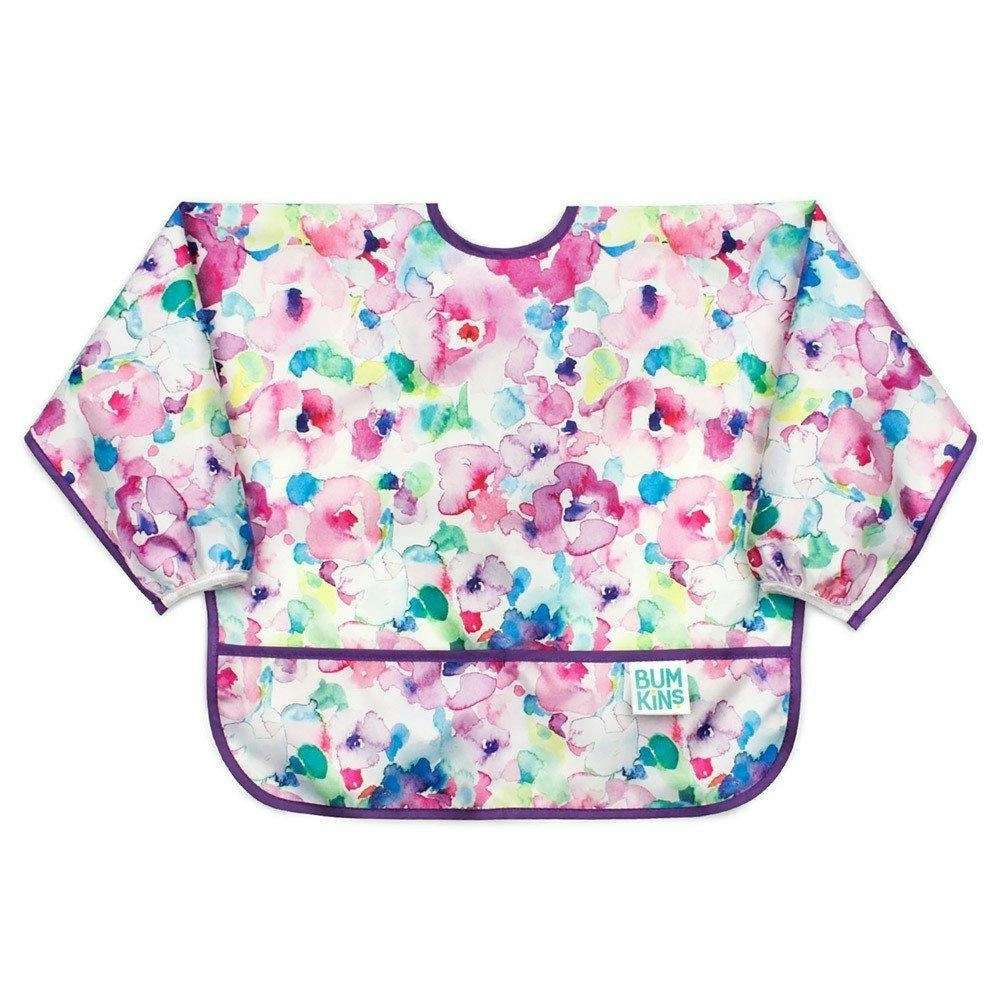 Bumkins Waterproof Sleeved Bib - Watercolour