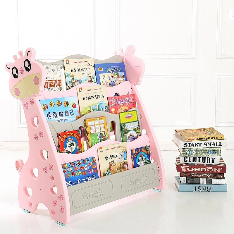 All 4 Kids Lily the Giraffe Magazine Bookcase - Pink