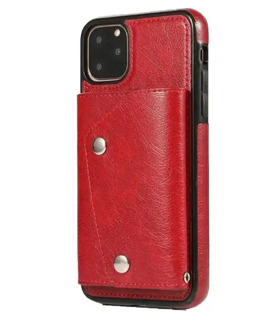 For iPhone 11 Pro Max Luxury Leather Wallet Shockproof Case Cover