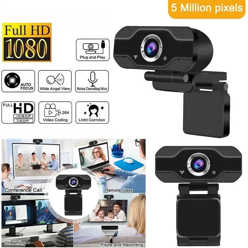 1080P Webcam Full HD USB 2.0 For PC Desktop Laptop Web Camera with Microphone
