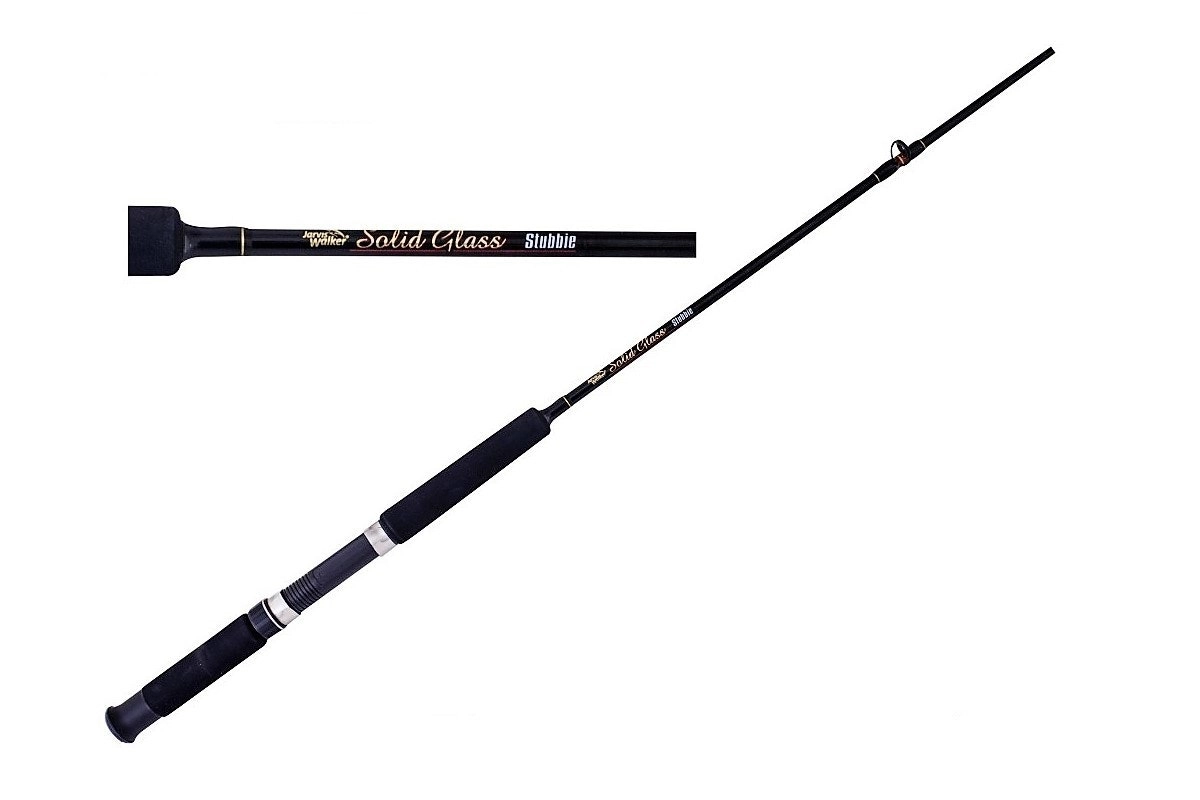 Jarvis Walker Stubbie Deluxe 3'8 Solid Glass Fishing Rod - 4-8kg 1 Pce Spin Rod