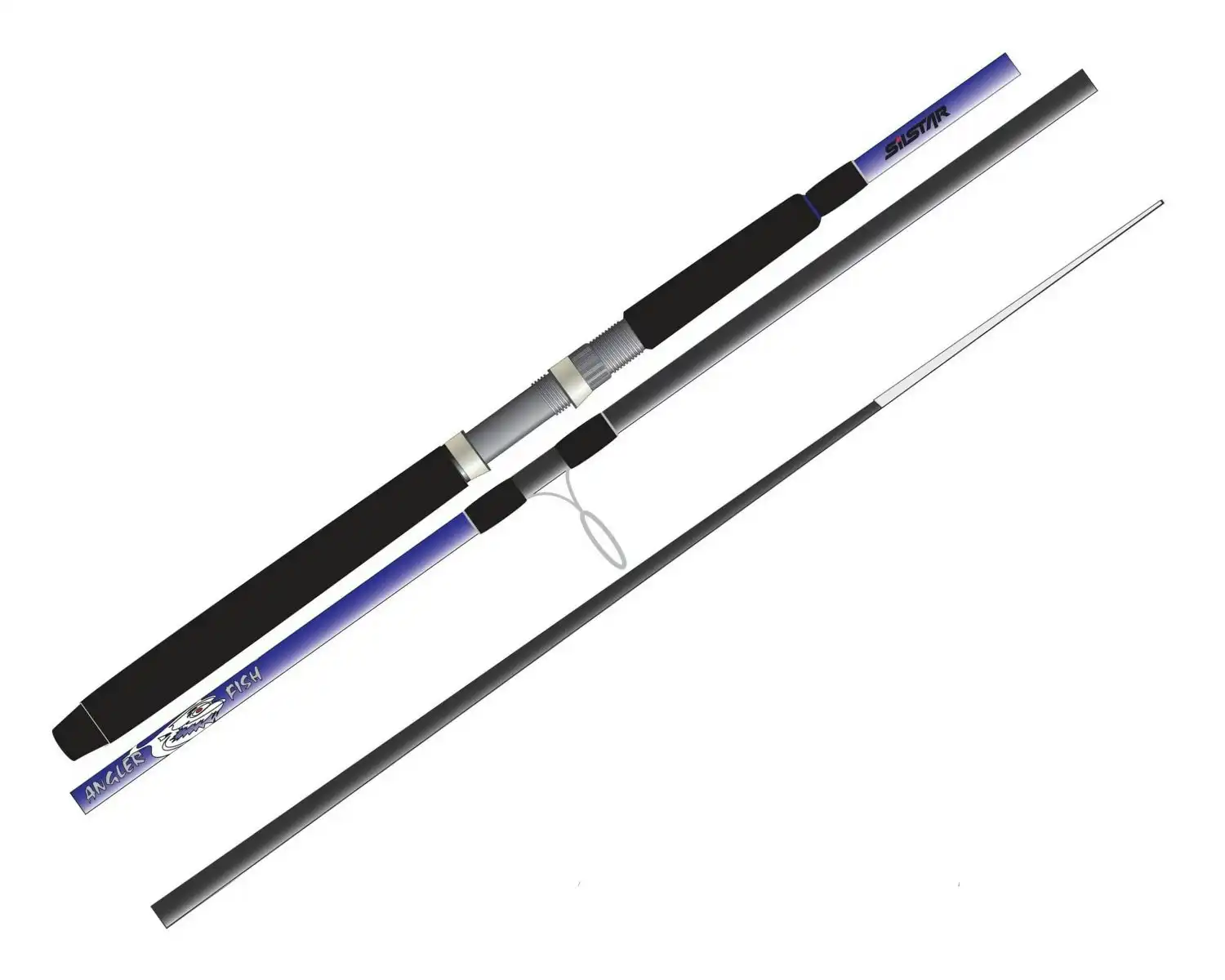 Silstar Angler Fish 2-3kg 6ft 2 Piece Fishing Rod -Spin Rod with Solid Glass Tip