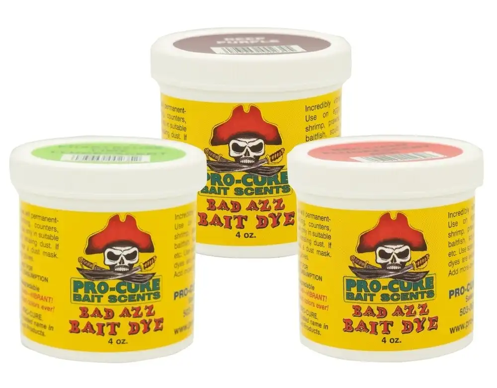 4 oz Tub Of Pro-Cure Bait Scents Bad Azz Powder Bait Dye