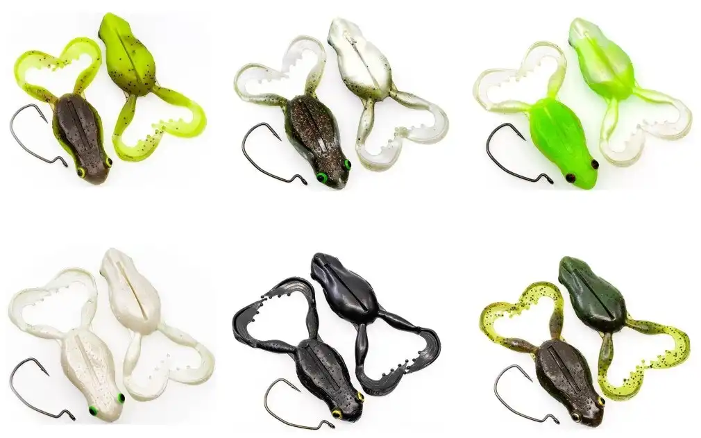 4 Pack of 40mm Chasebaits Flexi Frog Soft Bait Fishing Lures