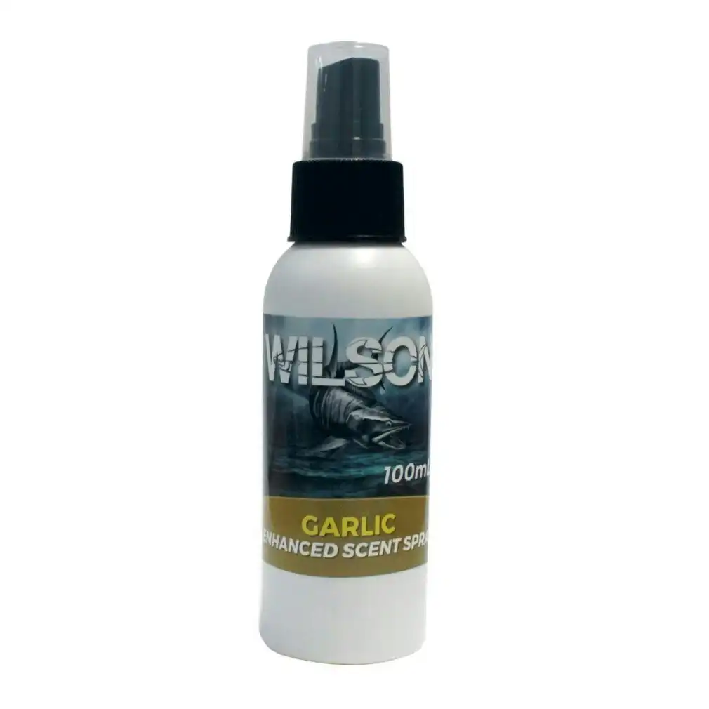 100ml Bottle of Wilson Garlic Enhanced Bait Scent Spray -Fishing Lure Scent