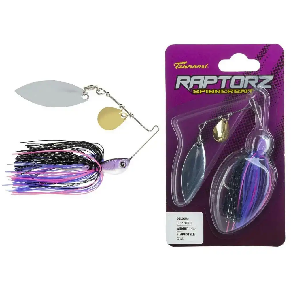 1/2oz Tsunami Raptorz Spinnerbait Lure - Deep Purple