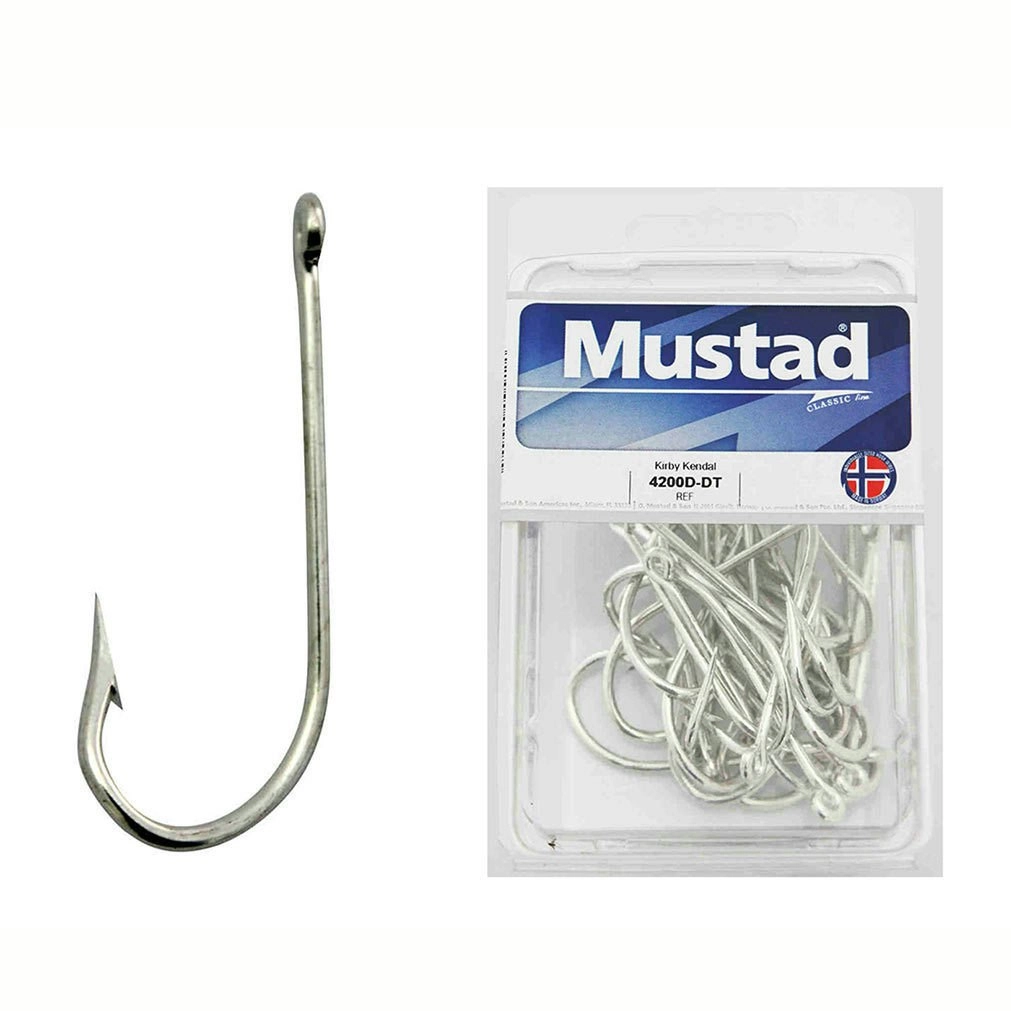 1 Box of Mustad 4200D Kirby Kendal Ringed Fishing Hooks