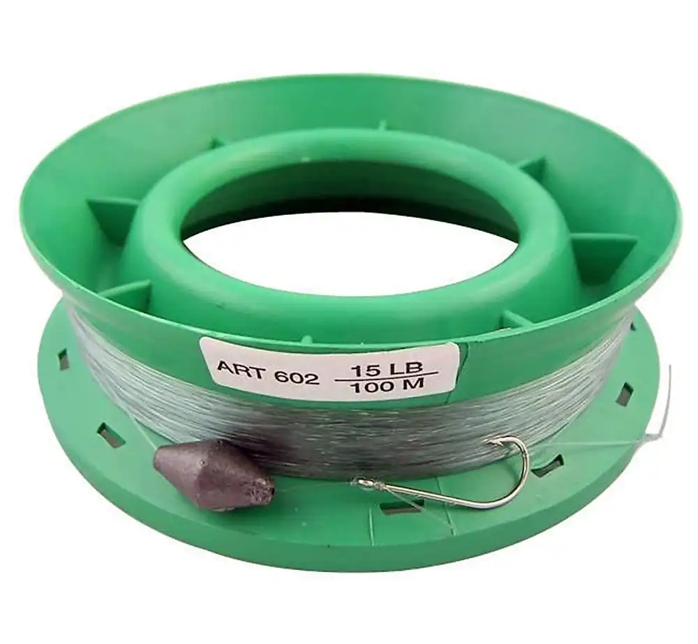 6 Inch Hand Caster Pre Rigged with 100m of 15lb Mono Fishing Line