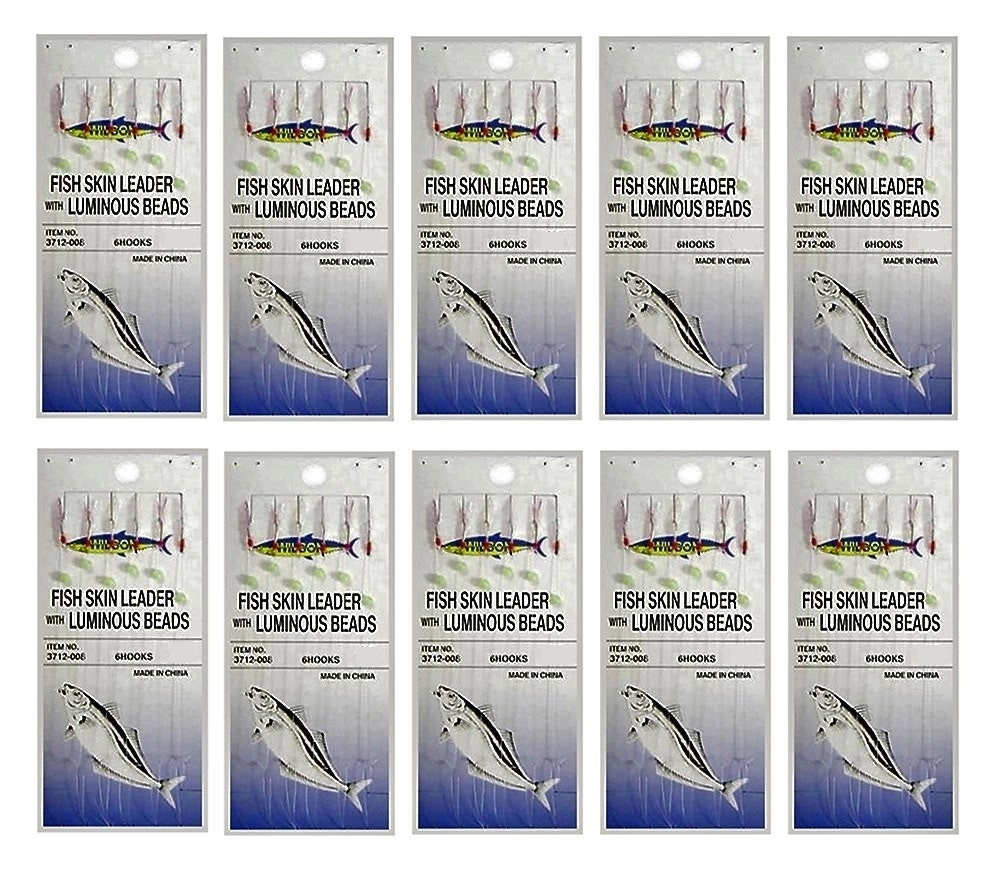 10 Packets Of Wilson Bait Jigs -  Fish Skin Fishing Rigs