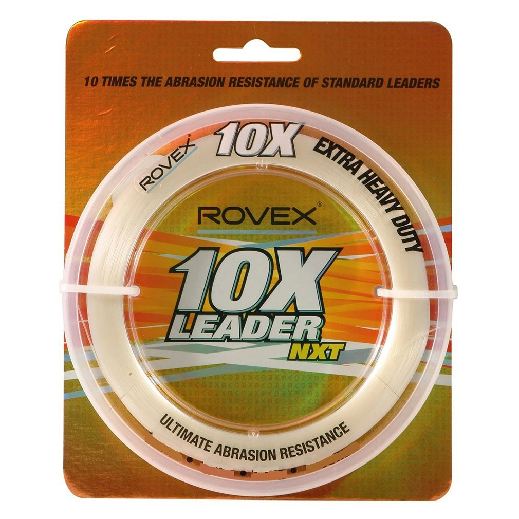 100m Spool of Rovex 10x Monofilament Fishing Leader - Clear Mono Leader