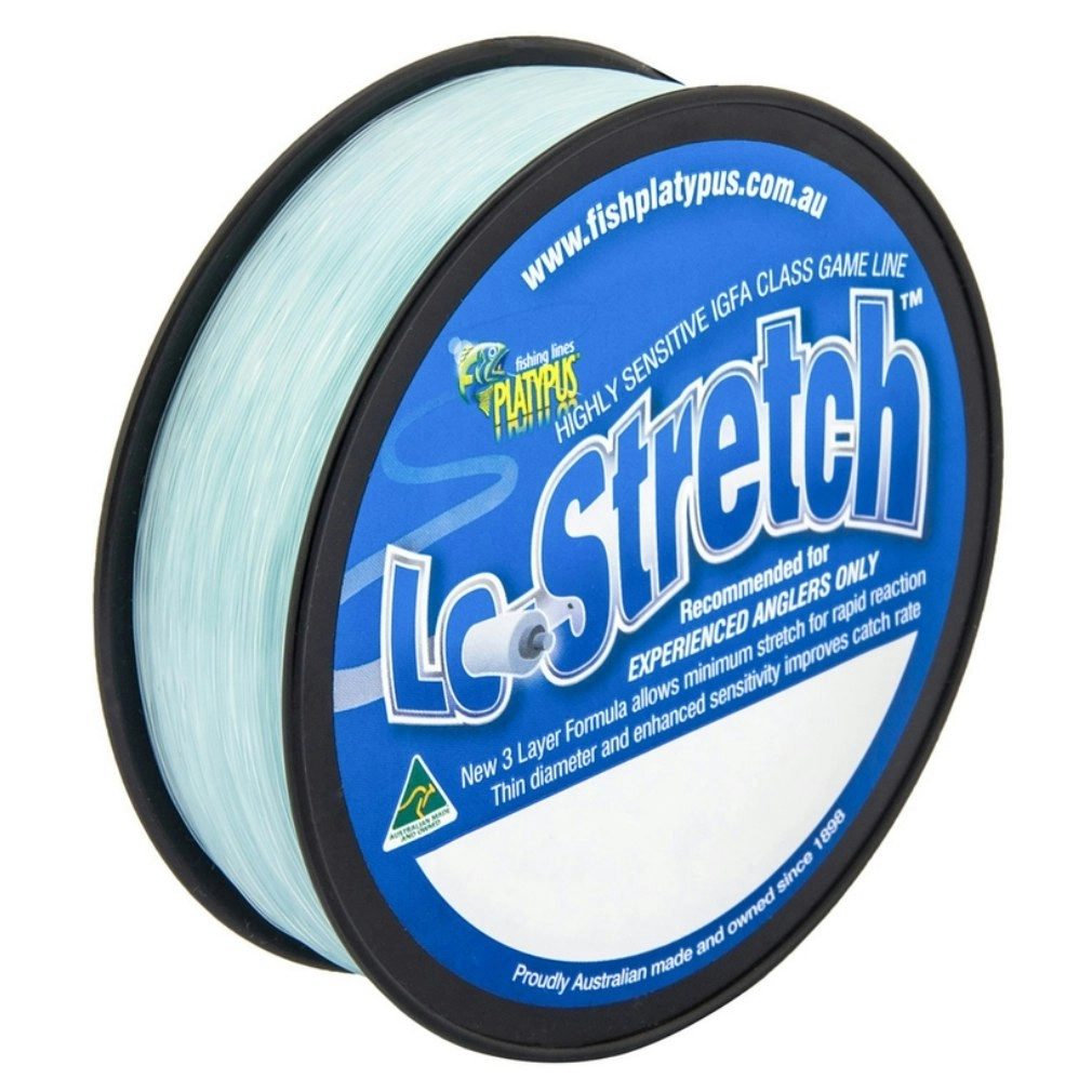 300m Spool of Blue Platypus Lo-Stretch Mono Fishing Line-IGFA Class Monofilament