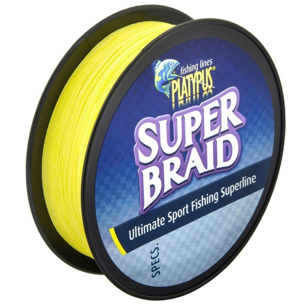 300yd Spool of Yellow Platypus Super Braid Braided Fishing Line