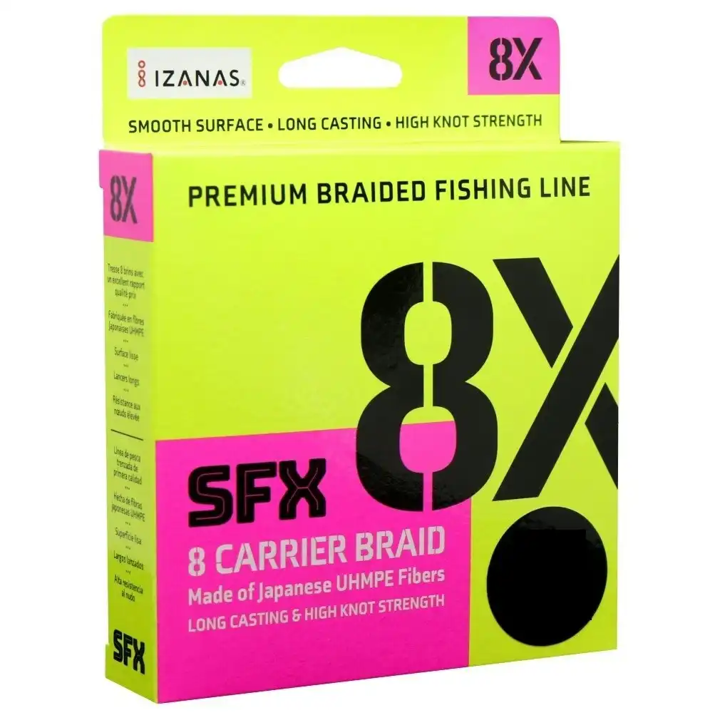300M Spool of Metred Multi-Coloured Sufix SFX 8X Braided Fishing Line -8 Carrier