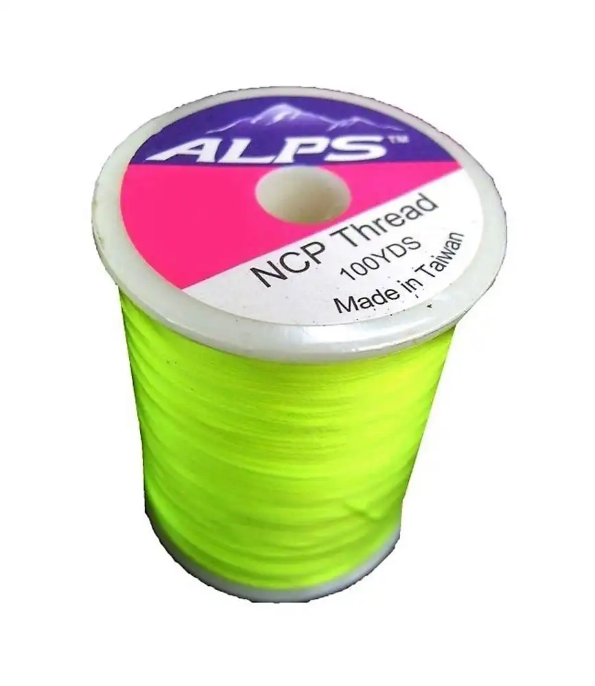 Alps 100yds of Lumin Green Rod Wrapping Thread - Size A (0.15mm) Rod Binding Cotton